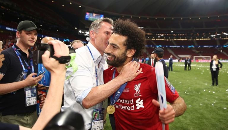محمد صلاح وجايمي كاراغر محمد صلاح وجيمي كاراغير