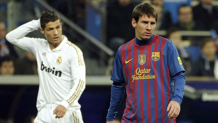 ليونيل ميسي وكريستيانو رونالدو برشلونة وريال مدريد