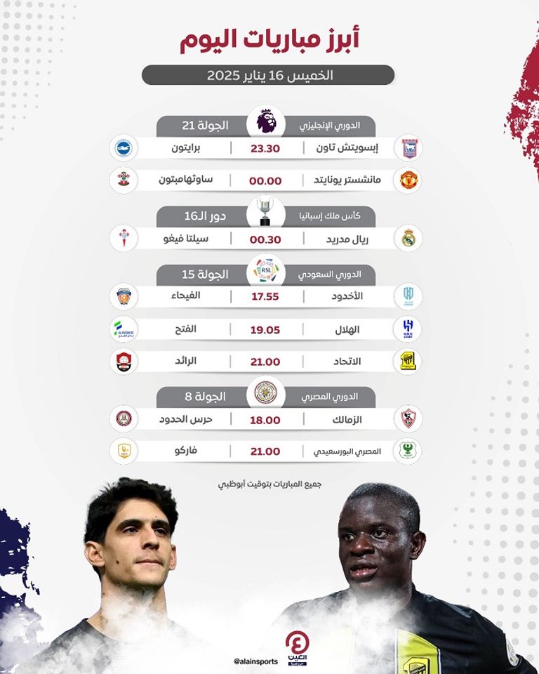 مباريات اليوم