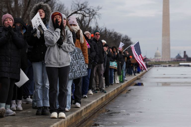 اجتجاجات ضد دونالد ترامب في واشنطن