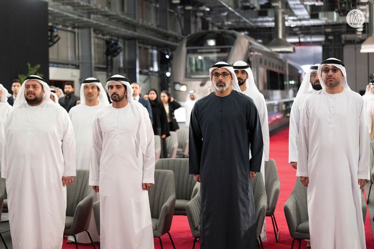 مراسم افتتاح المشروع قطار الاتحاد الفائق السرعة