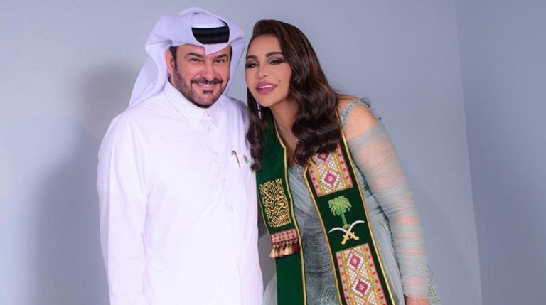 أحلام وزوجها مبارك الهاجري