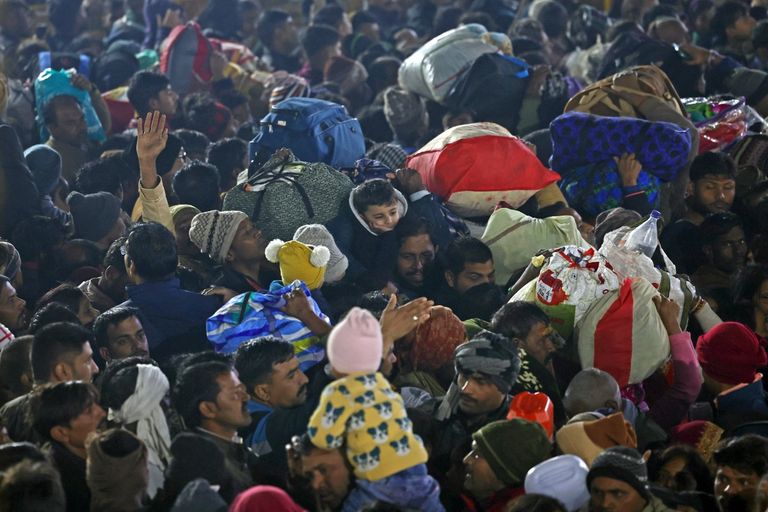 جانب من التدافع بالمهرجان