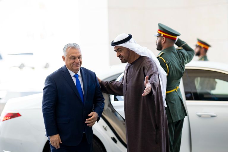 الشيخ محمد بن زايد آل نهيان وفيكتور أوربان