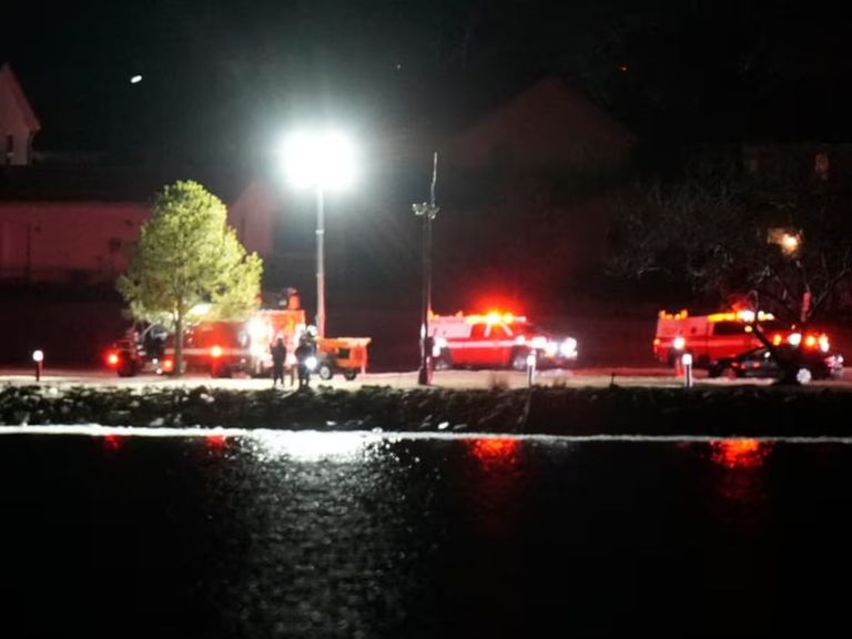 موقع حادث تصادم الطائرتين