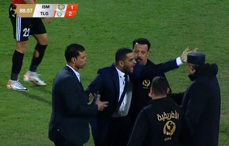 احتفال الطبيب في مباراة الإسماعيلي وطلائع الجيش