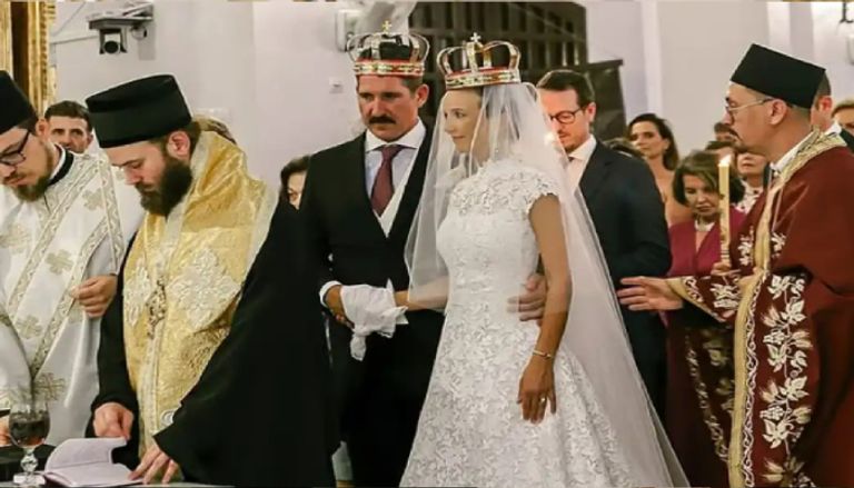 أمير صربيا يحتفل بزواجه الملكي من طبيبة أسنان