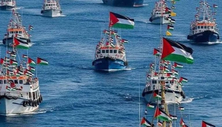 جانب من أسطول الصمود- أرشيفية