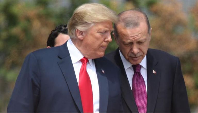 أردوغان وترامب خلال لقاء سابق - أرشيفية