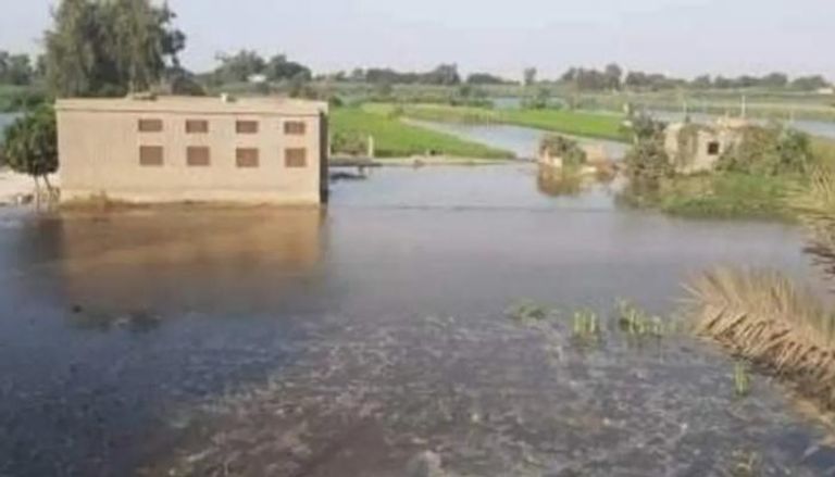 غرق أراضي طرح النهر في المنوفية