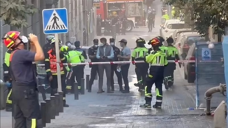 انهيار مبنى في مدريد