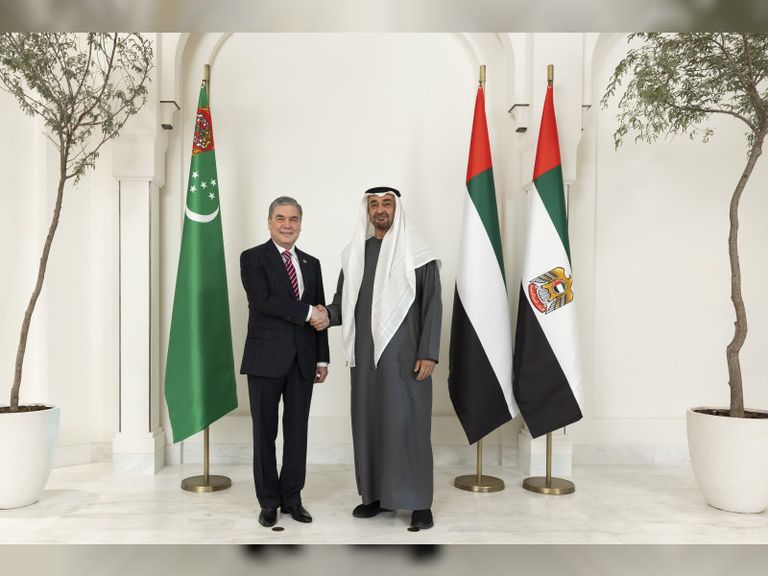 الشيخ محمد بن زايد آل نهيان  ورئيس وتركمانستان 