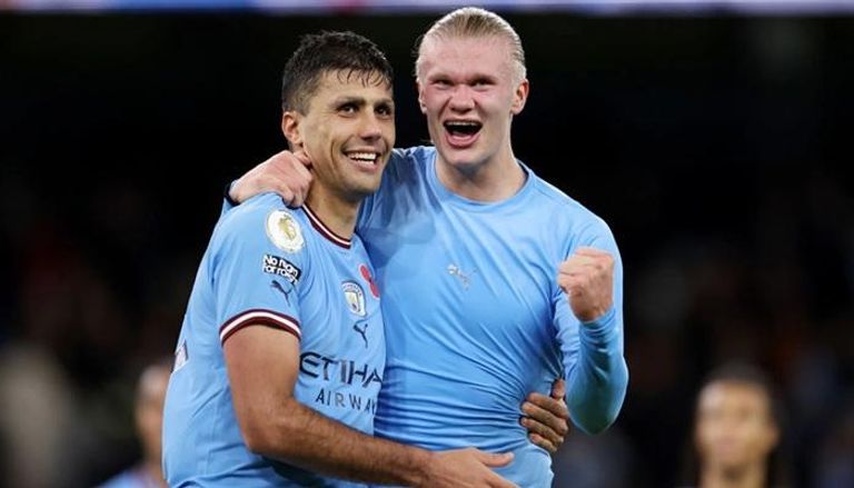إيرلينغ هالاند ورودري في مانشستر سيتي