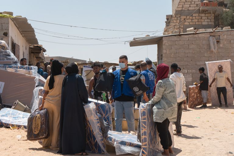 مهاجرون غير شرعيين في ليبيا 