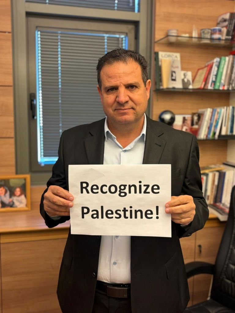 النائب أيمن عودة خلال إخراجه من القاعة