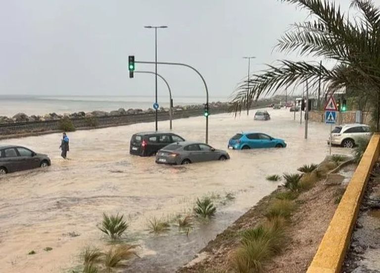 أمطار غزيرة في شرق إسبانيا