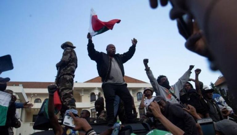 جانب من الاحتجاجات في مدغشقر