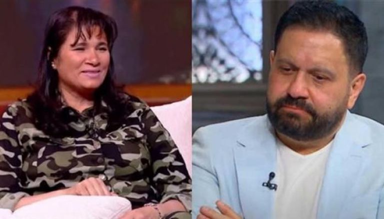 الفنانة عزة سعيد والفنان إدوارد