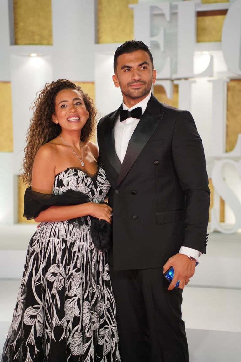 طه دسوقي وزوجته في الجونة