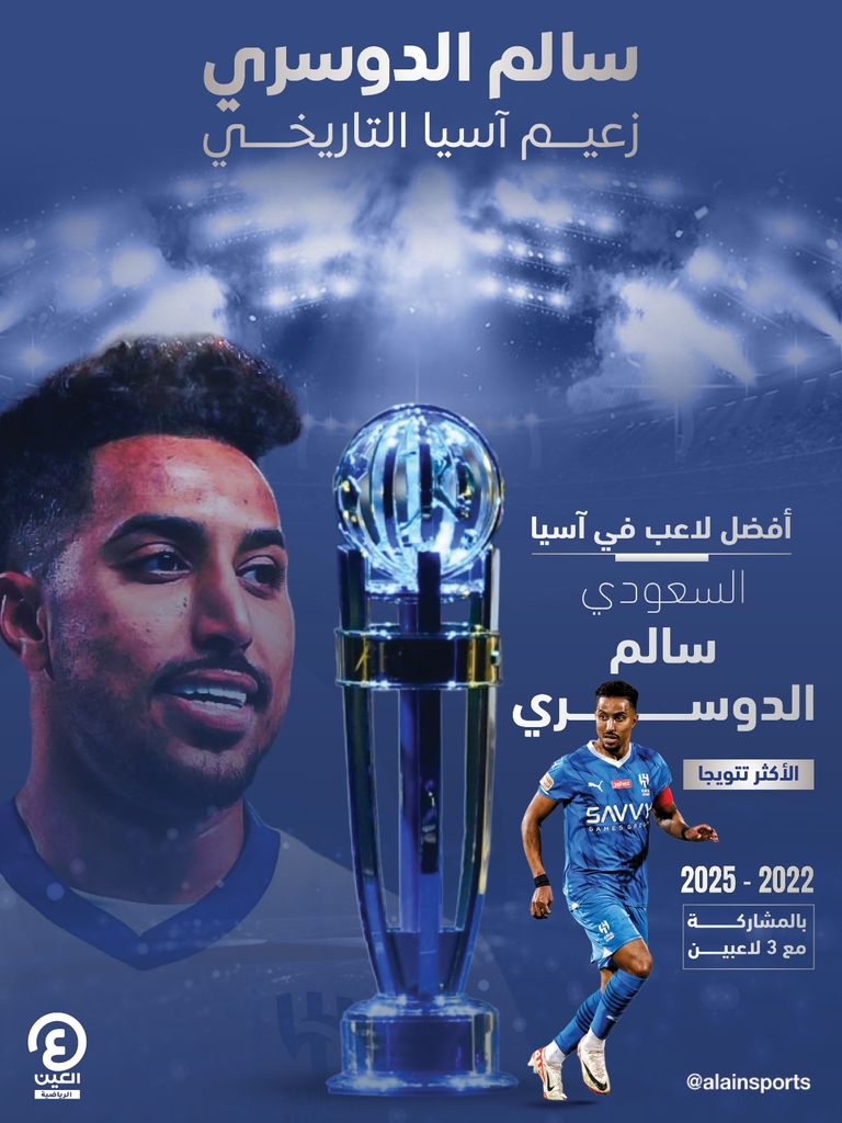 سالم الدوسري أفضل لاعب في آسيا
