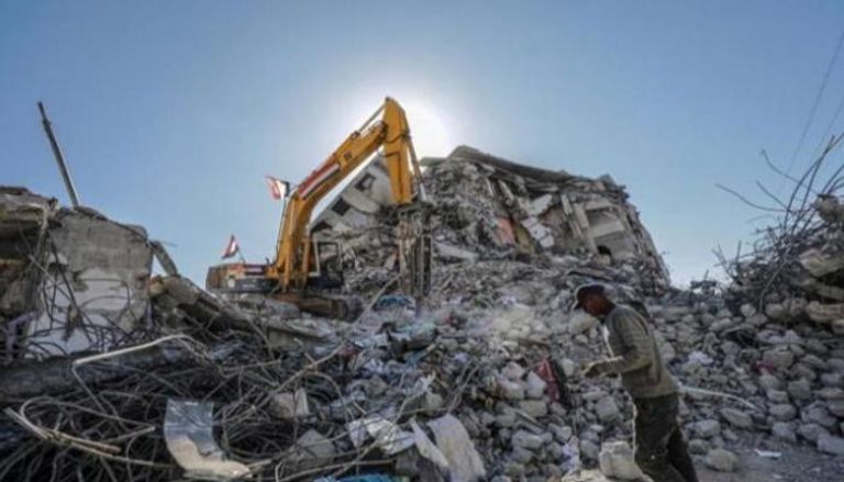 مبنى مدمر في غزة- أرشيفية