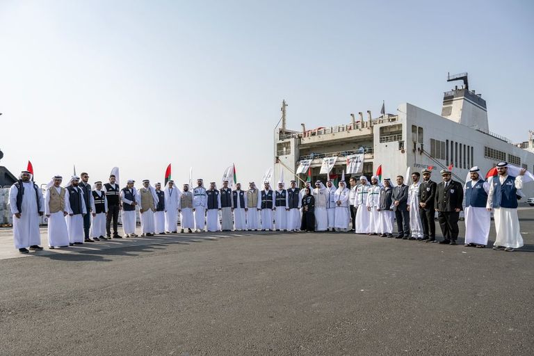 سفينة الإمارات الإنسانية تبحر إلى غزة