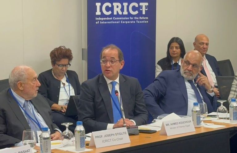 وزير المالية المصري في لقاء على هامش اجتماعات صندوق النقد