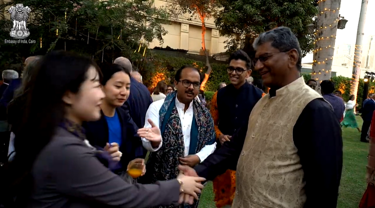 السفير الهندي في مصر وحرمه