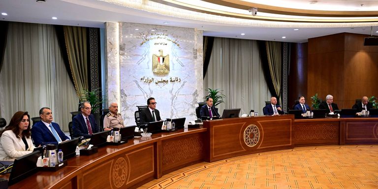 جانب من اجتماع مجلس الوزراء المصري اليوم