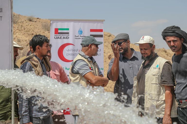 دعم إماراتي للأمن المائي في حضرموت