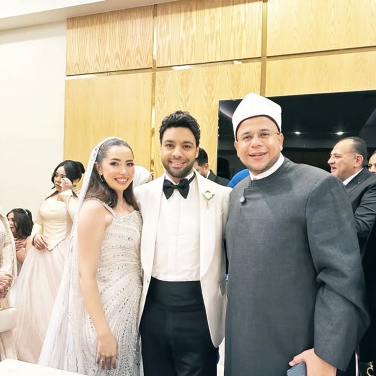 عقد قران أحمد جمال وفرح الموجي