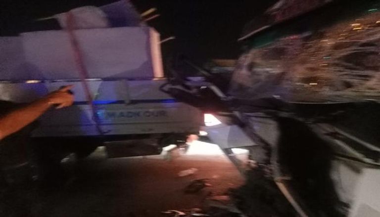 حادث سير طريق السويس بمصر