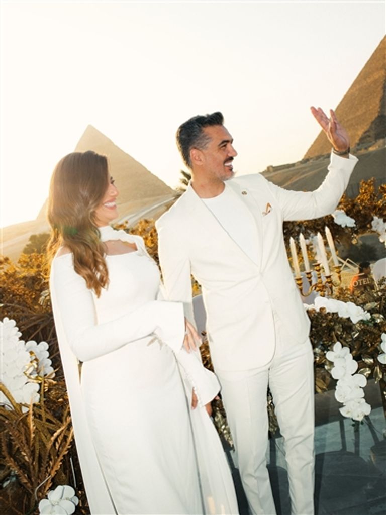 هايدي موسى وزوجها محمد غانم