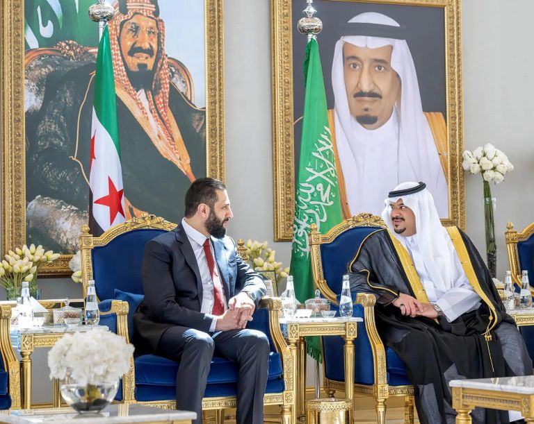 الرئيس السوري أحمد الشرع يصل إلى الرياض - واس الرئيس السوري أحمد الشرع يصل إلى الرياض - واس