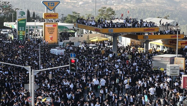 آلاف الحريديم يحتشدون في إسرائيل