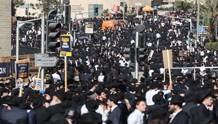آلاف الحريديم يحتشدون في إسرائيل