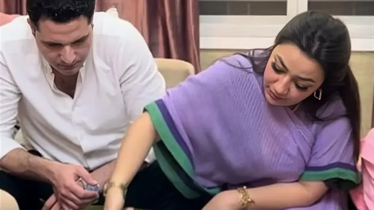 الفنانة الشعبية رحمة محسن وأحمد فرج الفنانة الشعبية رحمة محسن