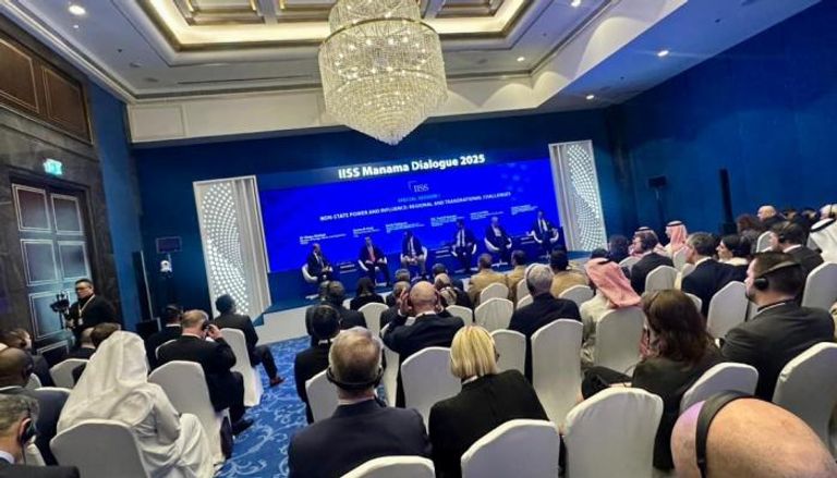 جانب من مشاركة الزنداني في حوار المنامة