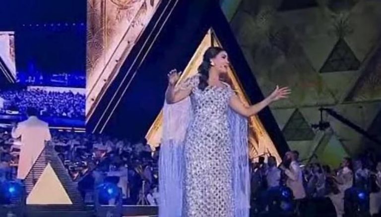 فاطمة سعيد في حفل الافتتاح 