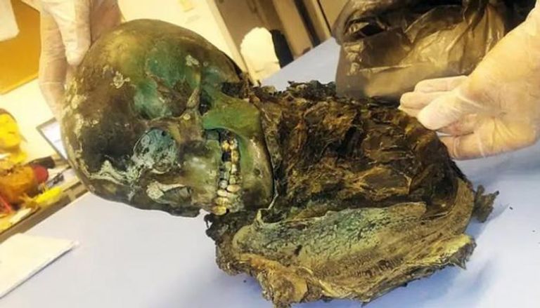 المومياء الخضراء الغامضة