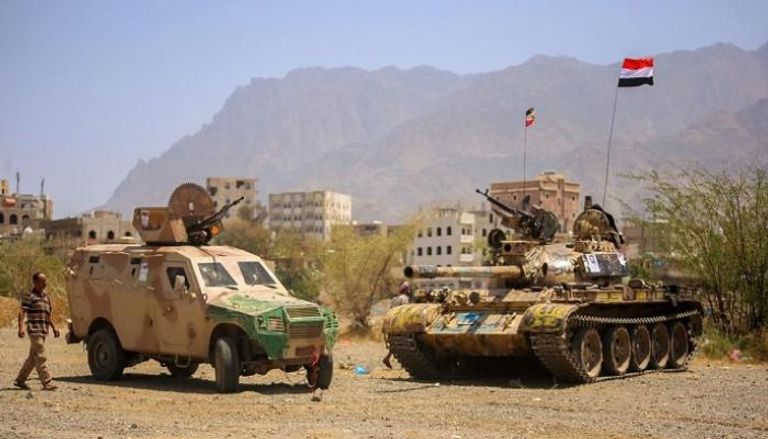آليات للجيش اليمني في تعز- أرشيفية