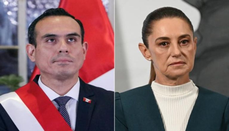 الرئيس المؤقت لبيرو خوسيه جيري والرئيسة المكسيكية كلوديا شينباوم