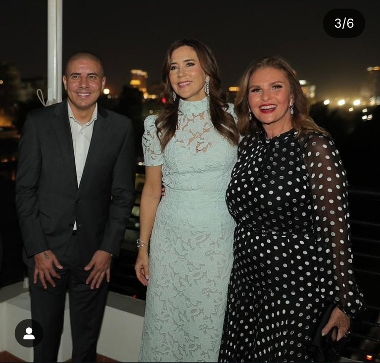 يسرا وملكة الدنمارك