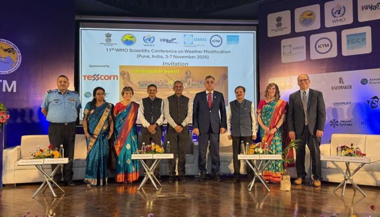 عبدالله المندوس يفتتح المؤتمر العلمي لتعديل الطقس بالهند