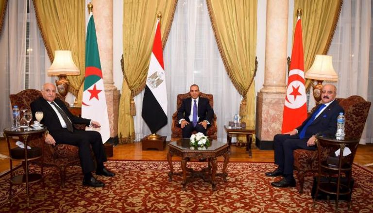 اجتماع سابق لوزراء خارجية مصر والجزائر وتونس