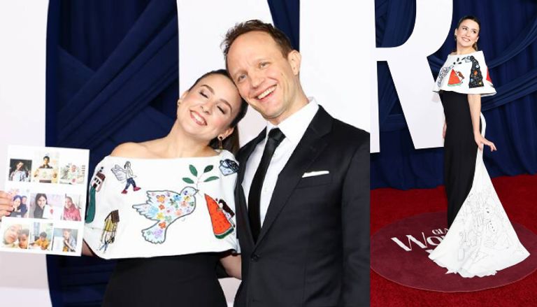 إطلالة مس رايتشل بتوقيع أطفال غزة إطلالة مس رايتشل بتوقيع أطفال غزة