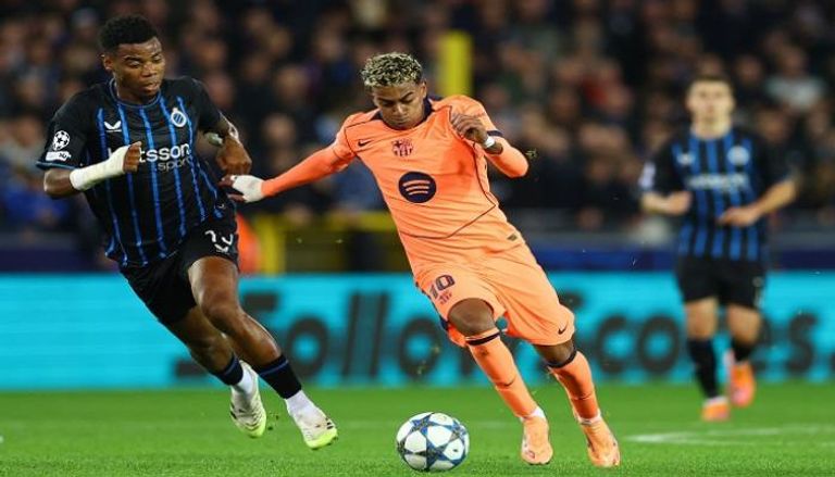 من مباراة برشلونة وكلوب بروغ