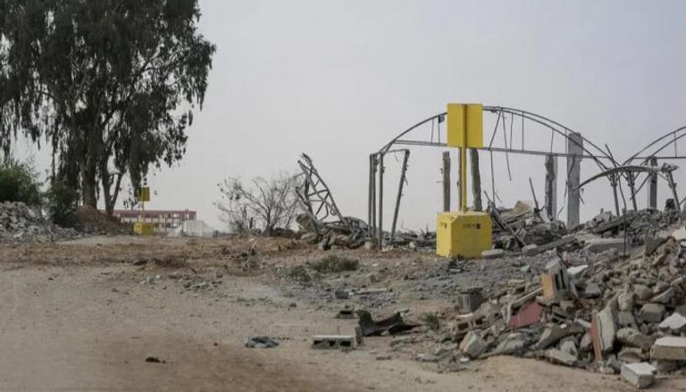 علامة الخط الأصفر شرق مخيم البريج بغزة