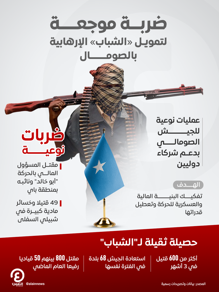 ضربة موجعة لتمويل «الشباب» الإرهابية بالصومال