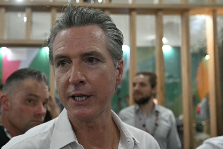 جافين نيوسوم حاكم كاليفورنيا -  أ ف ب